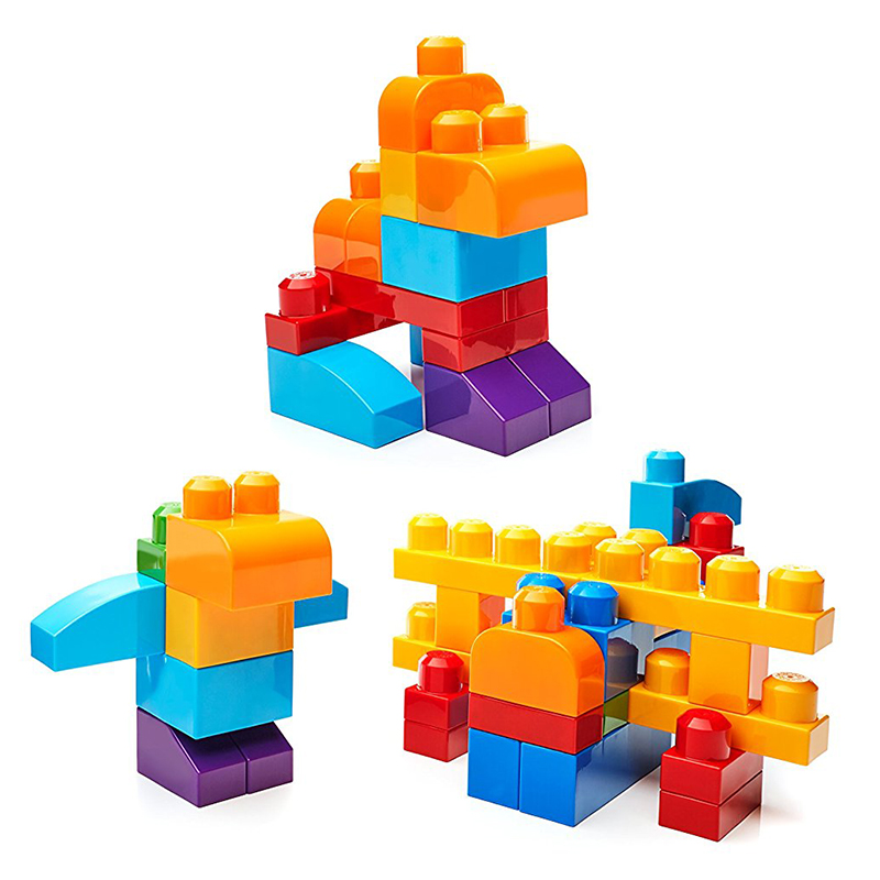 费雪雪美高大颗粒积木80块大块拼装塑料玩具儿童建构
