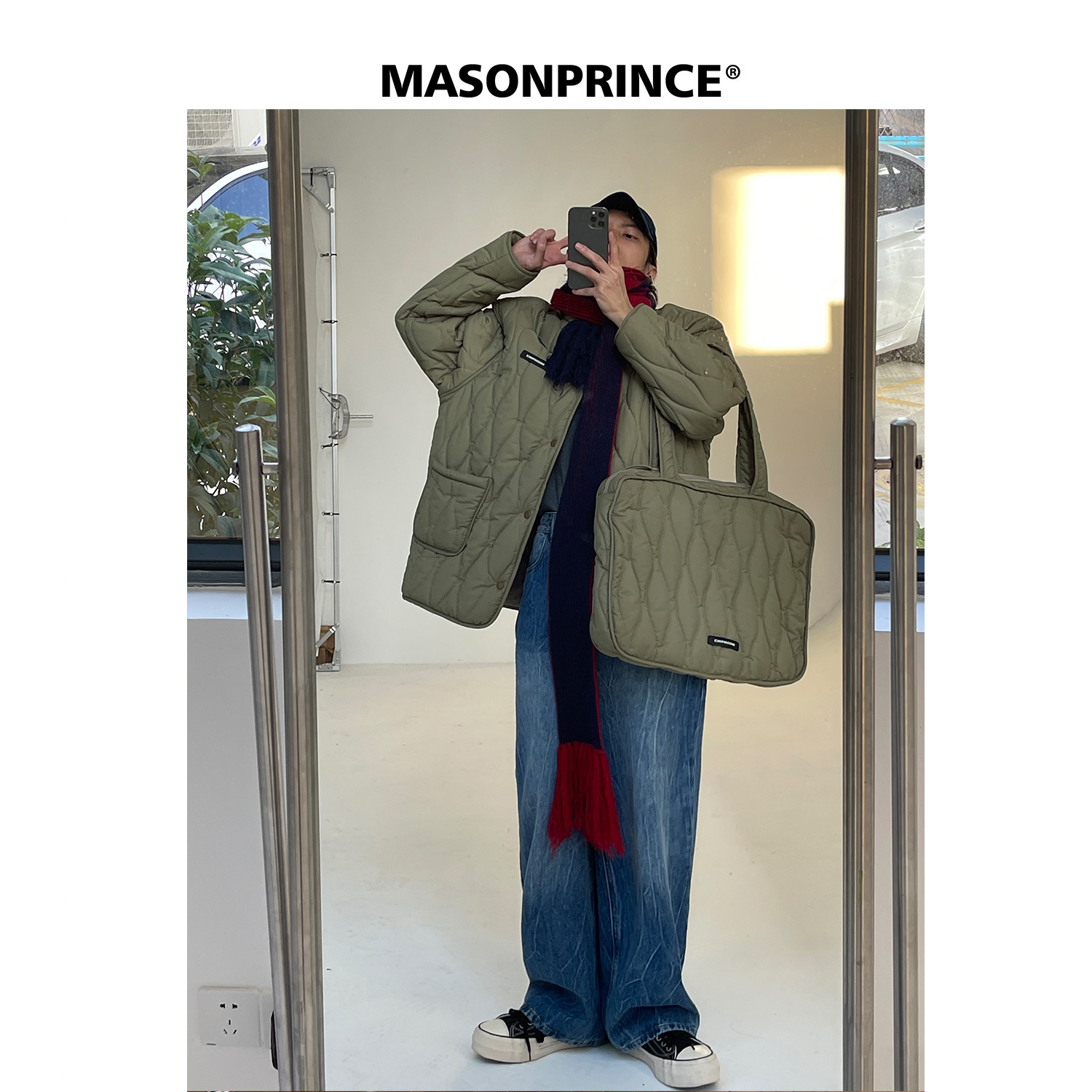 【潮woo专属】MASONPRINCE冬季葫芦棉立领短款棉服男轻薄外套复古
