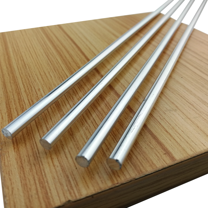 5mm圆形亮光实心铝条弯曲铝柱家具玄关玻璃家具连接件