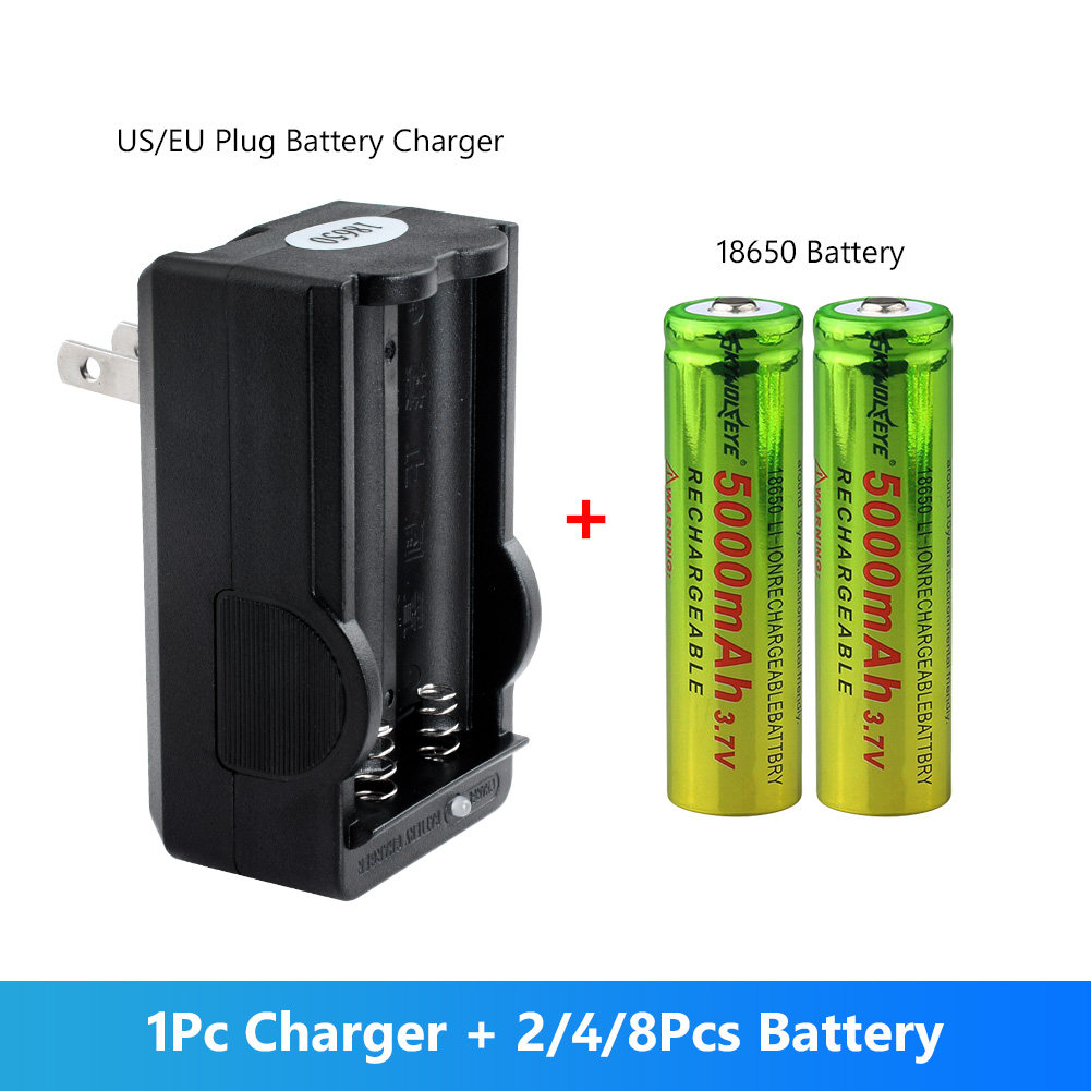 电池18650电池组组合智能快速充电强光手电筒头灯18650电池