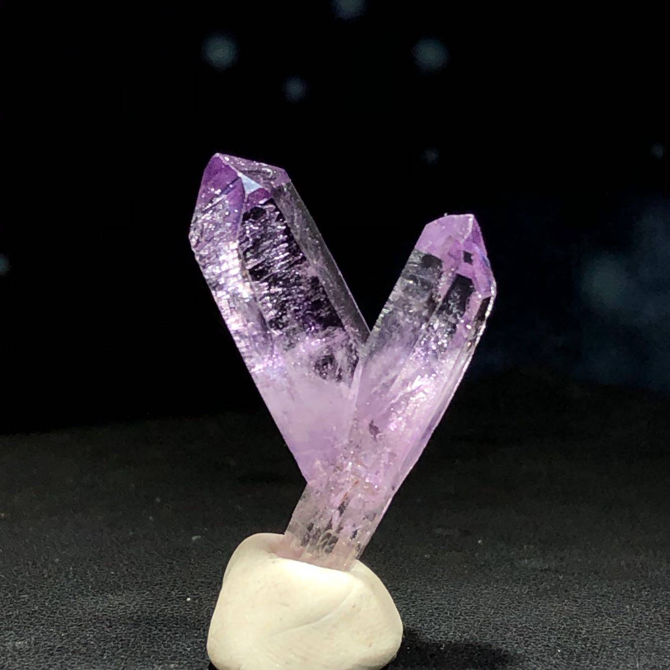 天然克鲁紫水晶veracruz矿石墨西哥高频智慧紫晶diy颈饰