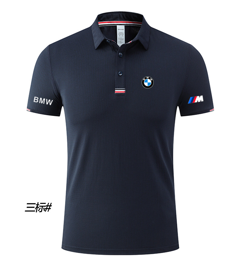 宝马上班刺绣印花工作服4s纯棉bmwt衣服男女polo衫