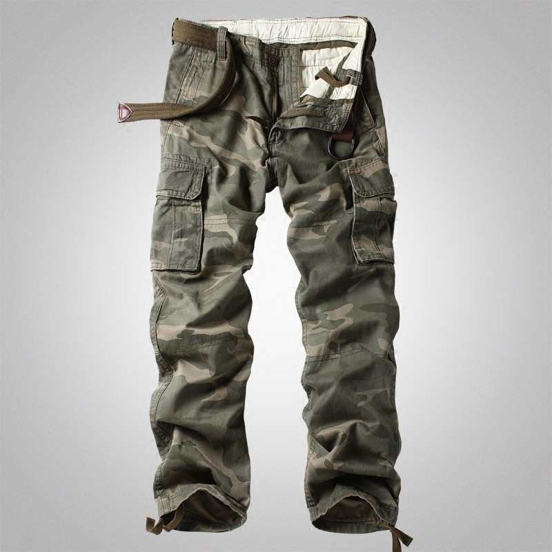 重磅工装裤男长裤多口袋迷彩裤直筒宽松帆布休闲户外大码美式军旅