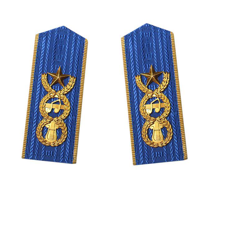 乐队肩章文工团领花肩牌演出锣鼓标志硬肩金属勋章