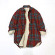 Frosted Flannel Plaid Shirt father Retro Art Hong Kong style shirt men's and women's thickened autumn and winter Frosted Flannel Plaid Shirt father Retro Art Hong Kong style shirt men's and women's thickened autumn and winter
