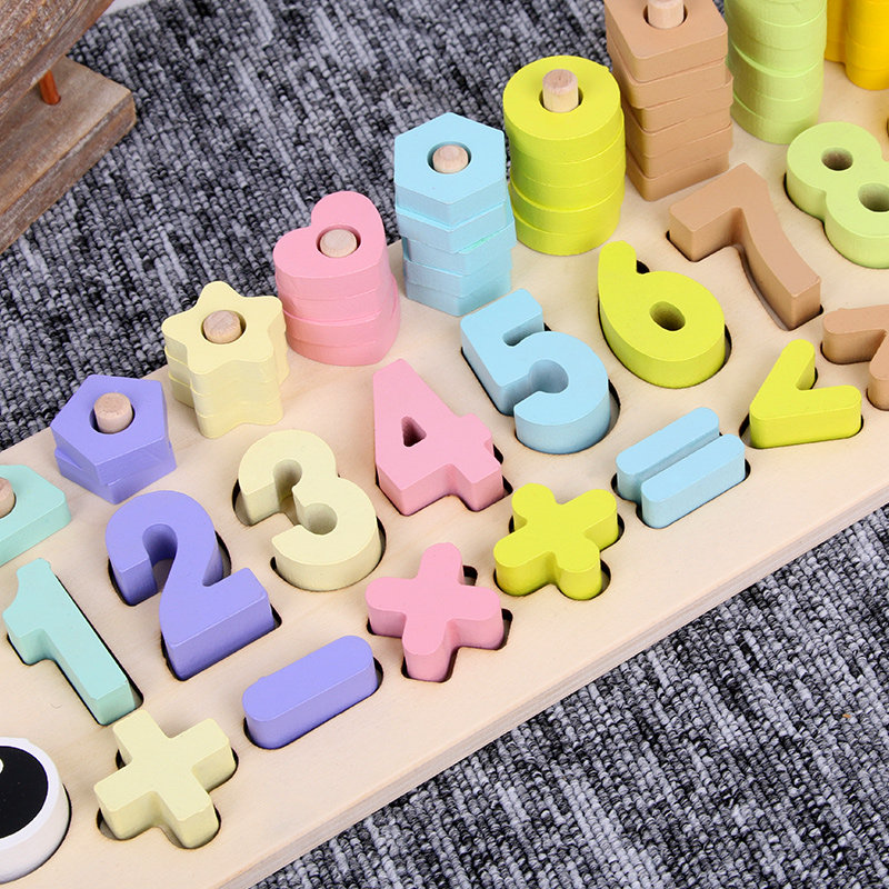 幼儿童玩具1-2周岁3数字认数宝宝智力启蒙男女孩开发早教益智积木