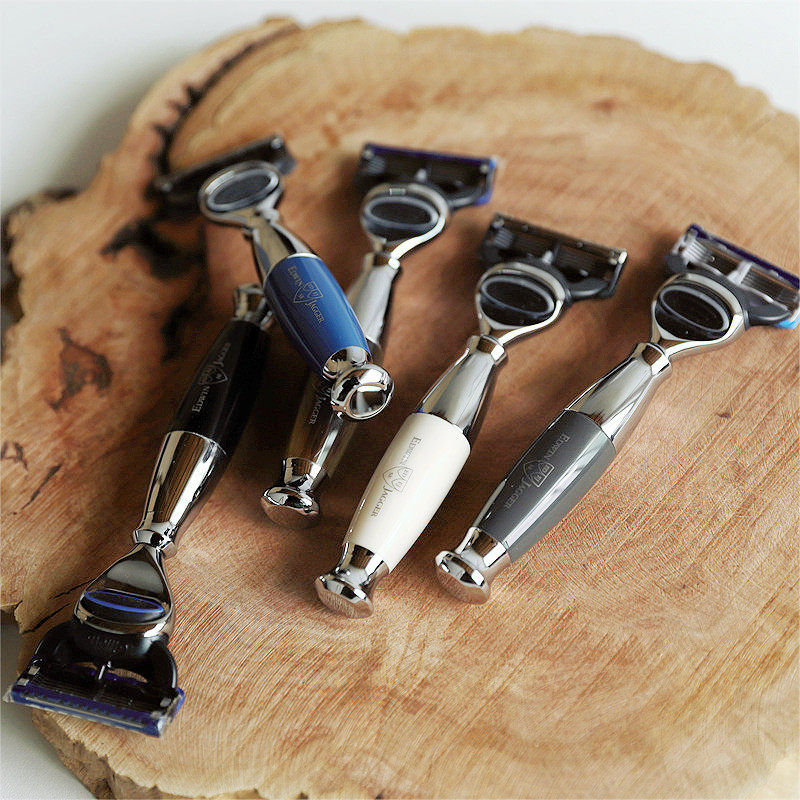 edwin剃须刀手动复古五刀jagger锋隐镀铬金属原装进口剃须刀