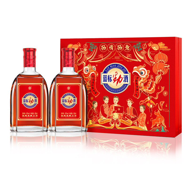 劲酒礼盒装36度2瓶装劲牌保健酒贺岁版送礼正品正宗中国劲酒蓝标