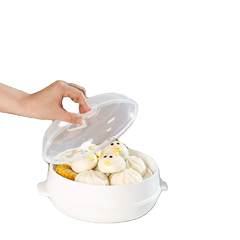 茶花微波炉蒸笼专用蒸盒加热器皿盒蒸馒头米饭的碗煮饭家用锅饭煲价格比较