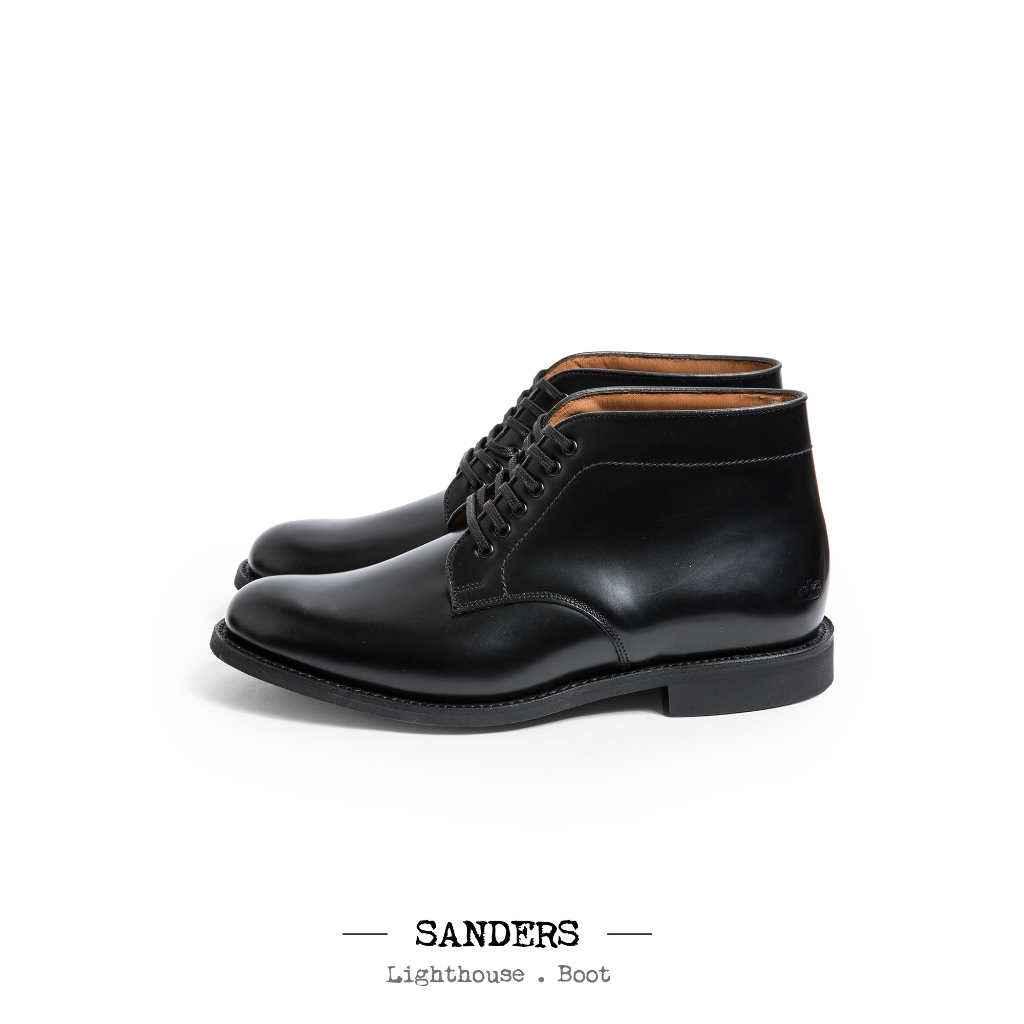 sanders军风浓厚厚的英伦chukka高帮皮鞋1139b休闲皮鞋