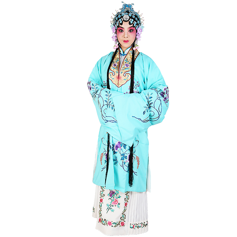 古装戏曲青衣花旦女披京剧花旦小姐青衣女对披戏剧舞台演出服装