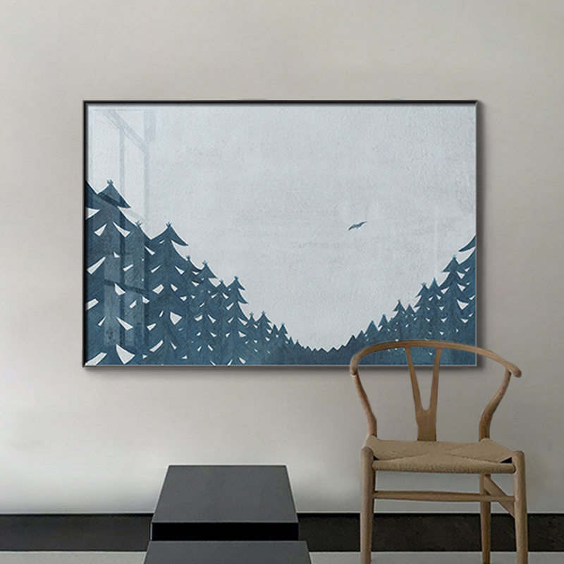 北欧风景客厅装饰画简约横版沙发背景墙挂画艺术家现代装饰画