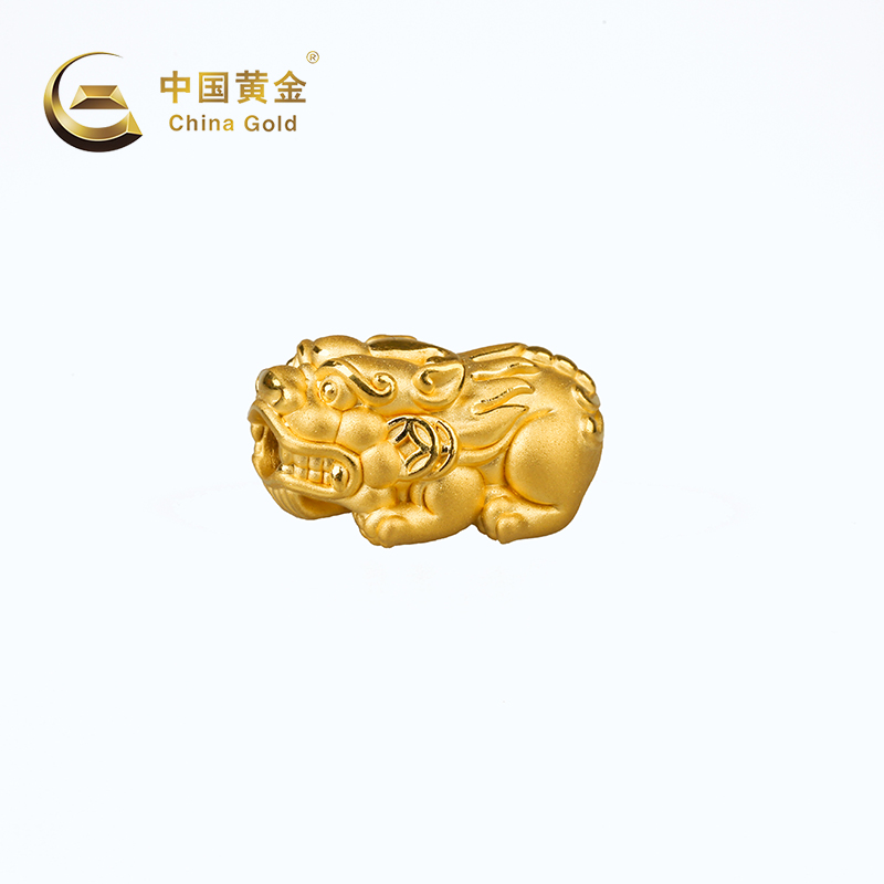 中国黄金官方足金吸金神兽貔貅转运珠男本命年不送手饰