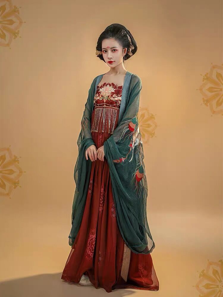 裙大霓裳国风中国套装飘逸诃子汉锦凤歌都城南庄汉服