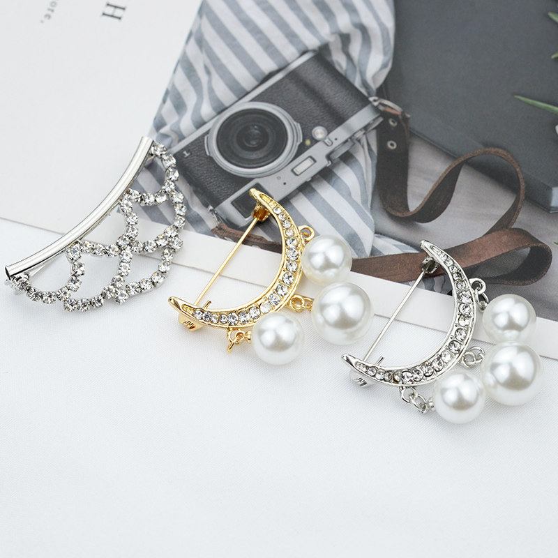 裙子固定扣子改小松紧半身别针收腰装饰珍珠纽扣