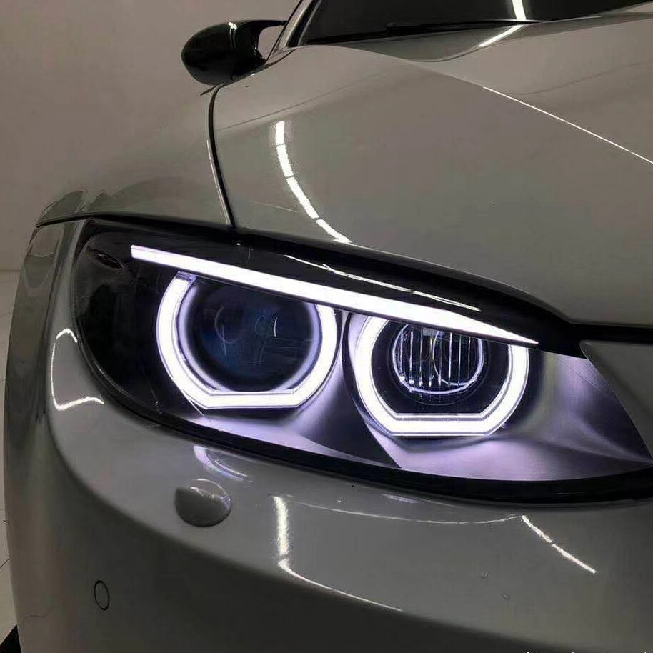 e92天使眼秒变新款宝马敞篷大灯m3升级改装大灯总成