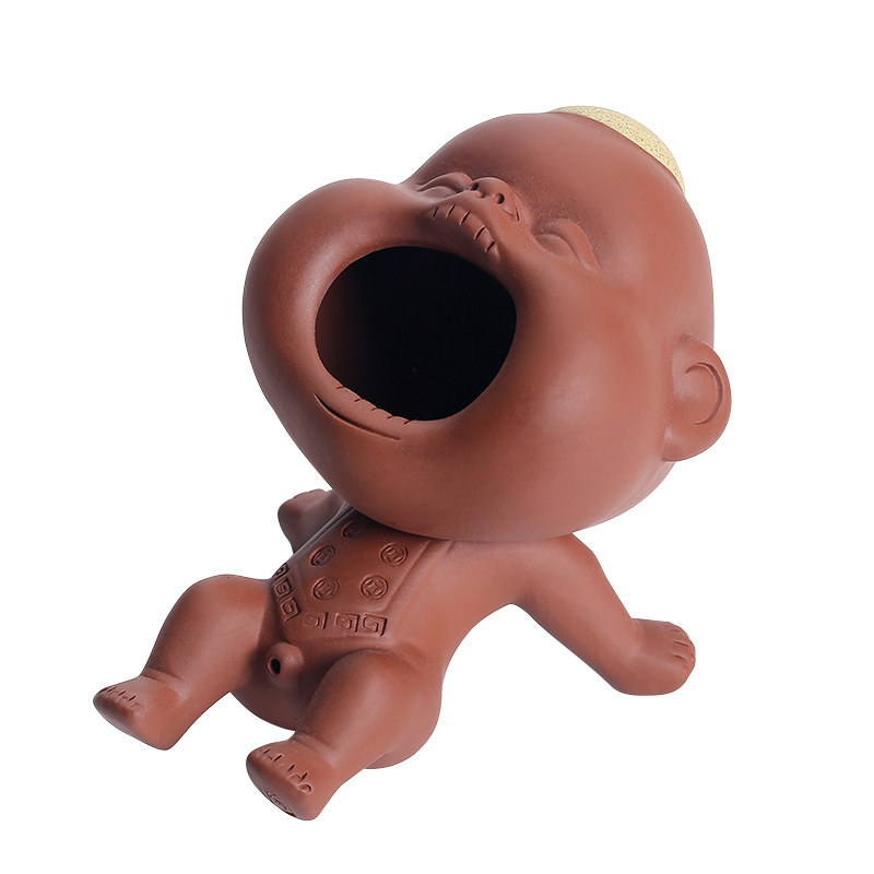 精品紫砂茶宠家用茶盘摆件创意尿童撒尿娃茶玩茶宠摆件