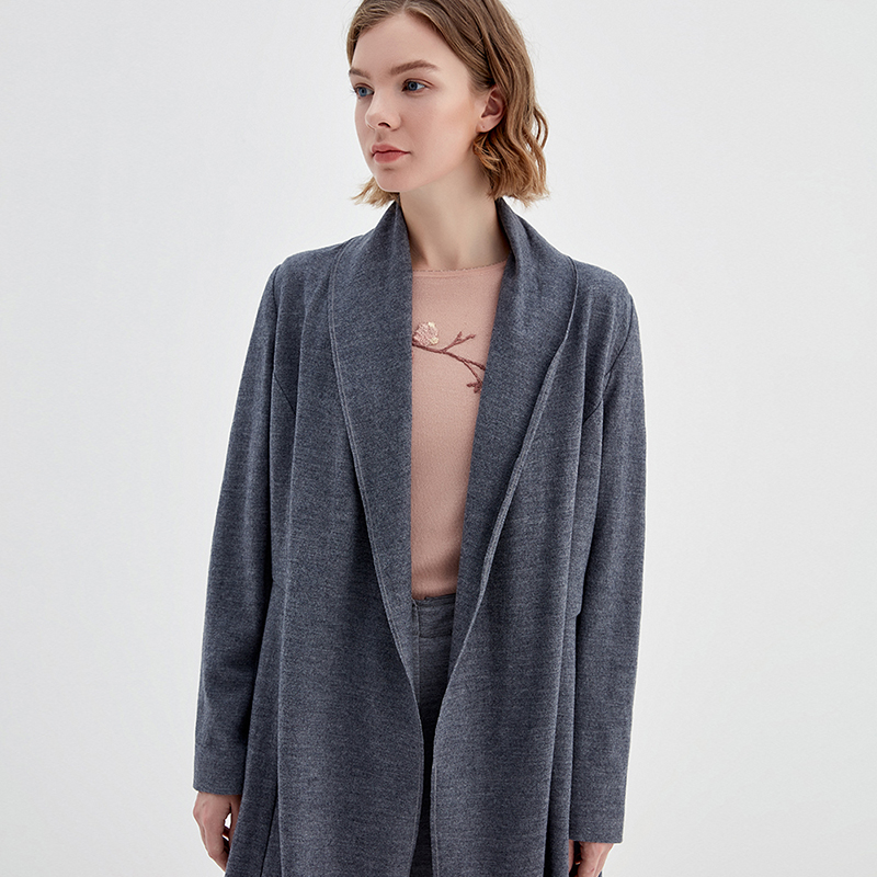 欧柏兰奴女装2020秋冬新款100羊毛毛呢大衣外套毛呢外套