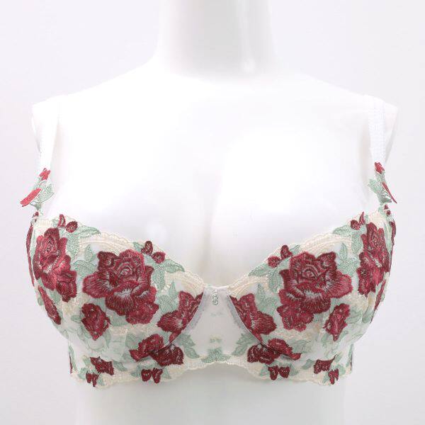 诗萝涵朵文胸ehshirohatodueperle蔷薇花收副奢华刺绣文胸