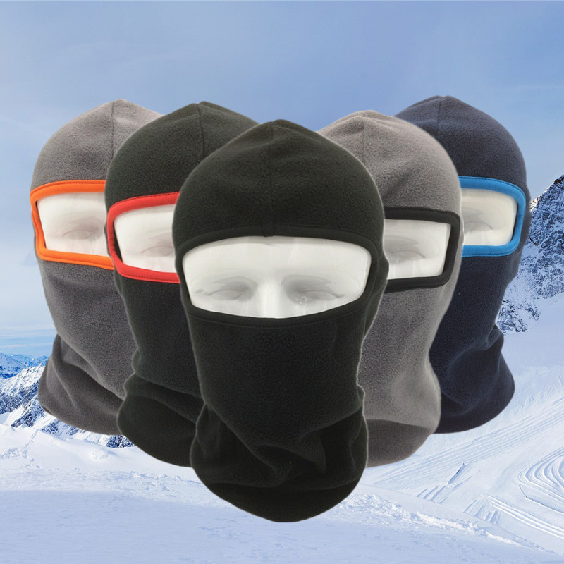 户外冬季抓绒头套男女防风骑行帽子防寒头罩防尘保暖面罩护脸装备