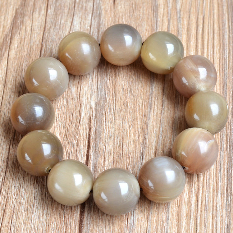 牛角手链天然黄牛角男女手饰手串佛珠手镯手珠手串