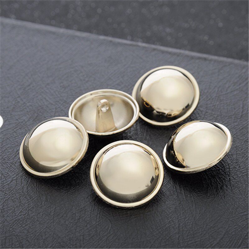 【纽扣】高档金属电镀磨砂亮面金色大衣纽扣 圆形扣子 方脚