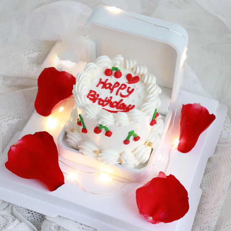 情人节网红结婚纪念日周年庆表白戒指生日蛋糕南京同城新鲜生日蛋糕