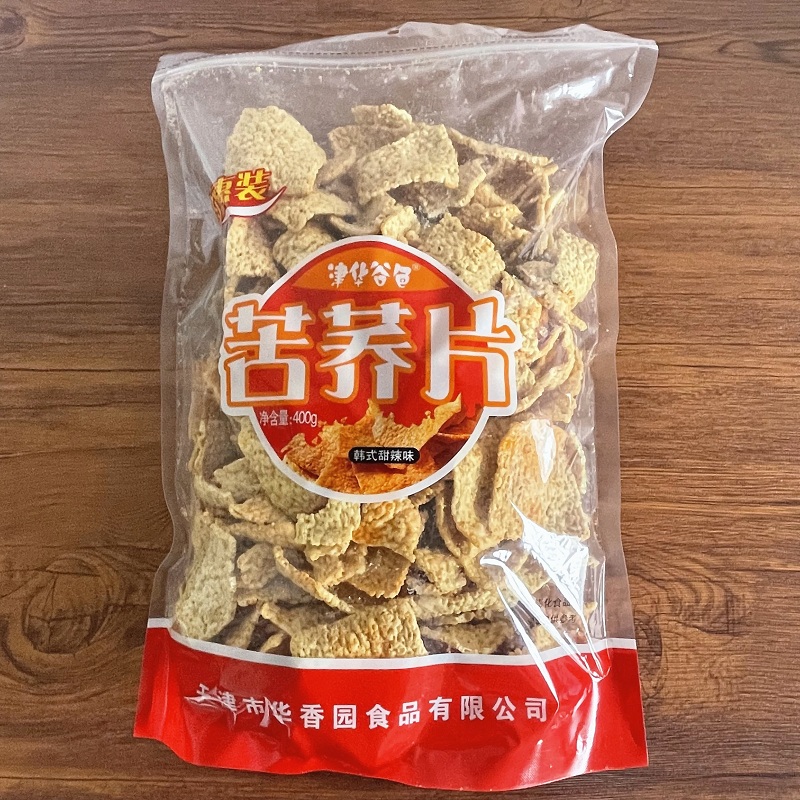 津华谷色苦荞片400g大包荞麦锅巴办公室休闲零食大袋膨化食品小吃