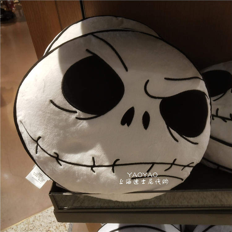 上海迪士尼国内代购2020万圣节杰克骷髅卡通双面动漫毛绒