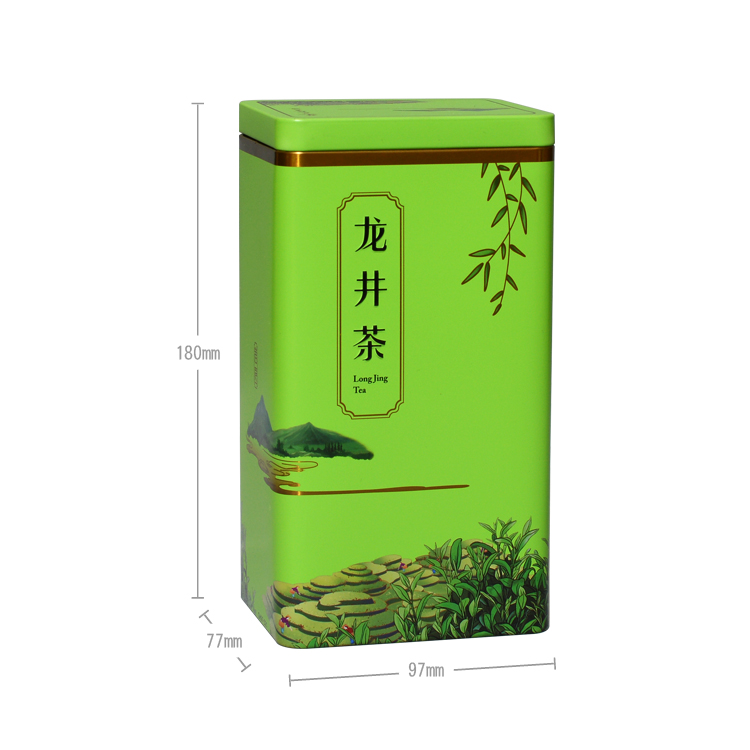 龙井茶包装半斤一斤茶叶罐四方罐铁罐铁盒茶叶礼品包装茶叶罐