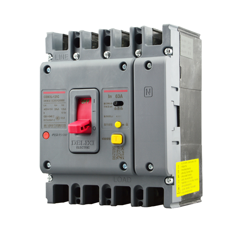 德力西漏电保护器cdm3l三相四线空开漏保断路器380v4p100a漏电保护器