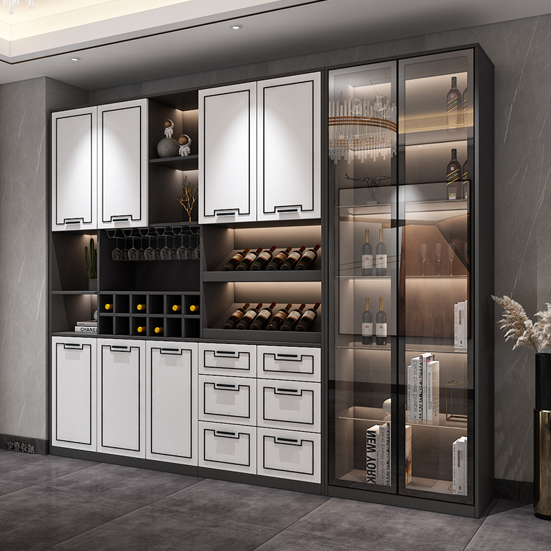柜子高档酒柜现代简约餐厅靠墙客厅轻奢玻璃柜家用酒柜