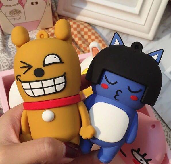 kakao韩国超萌少女公仔充电七夕卡通可爱迷你移动电源