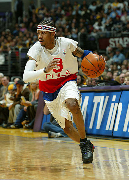 mitchellness艾弗森76人3号新秀大流星活塞客场复古篮球服