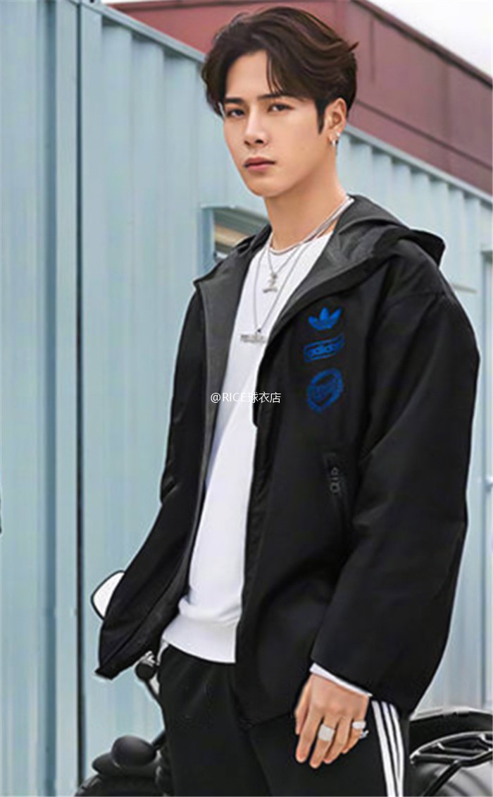 酷动正品adidas三叶草hardshelljkt王嘉尔同款外套茄克运动茄克