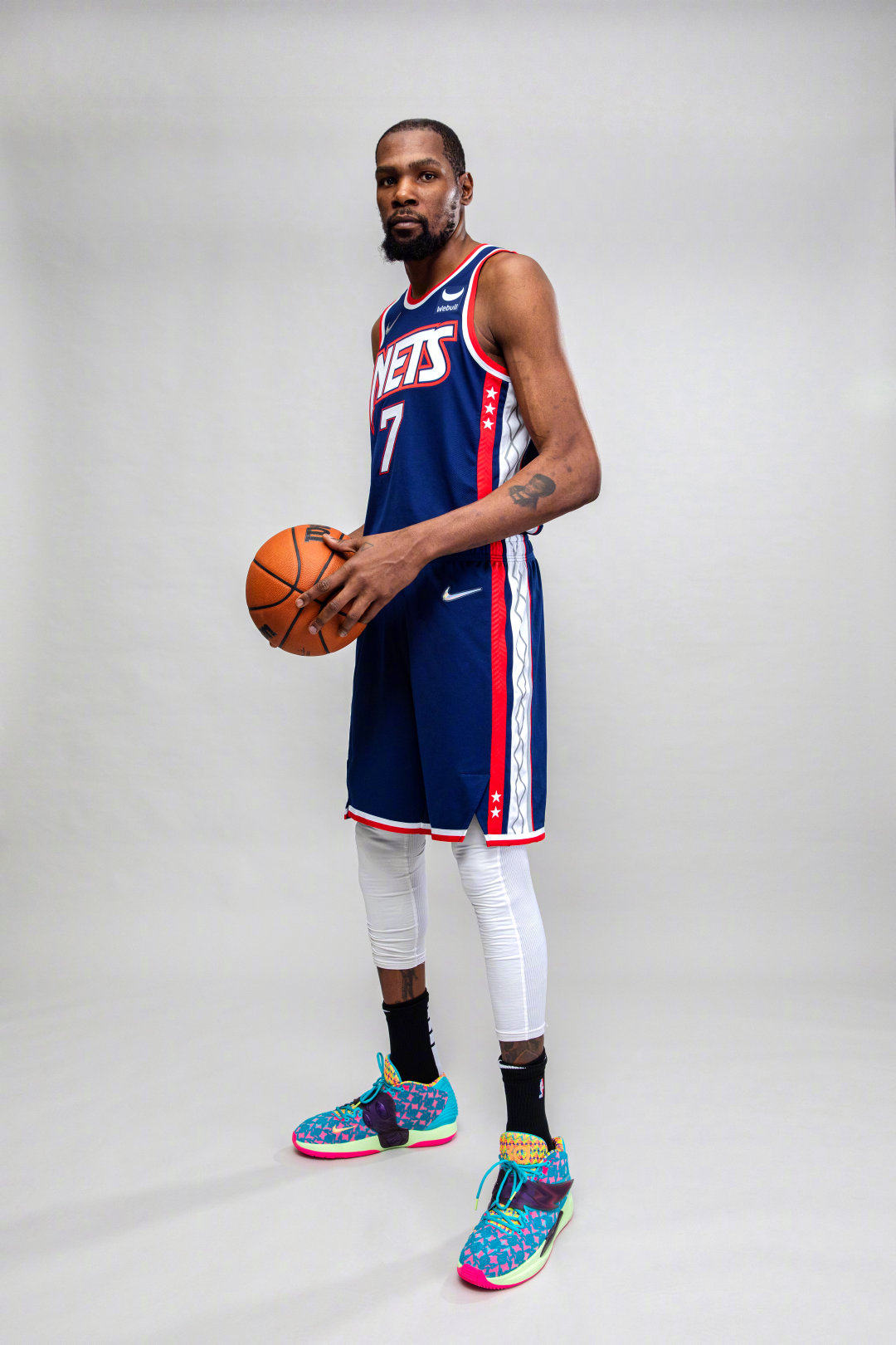 正品nikekd杜兰特7号篮网队sw球衣