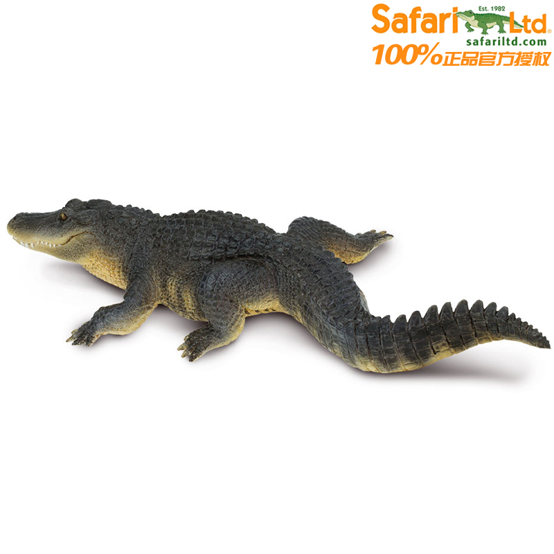 美国safari原装模型玩具野生动物113389短吻鳄鳄鱼仿真