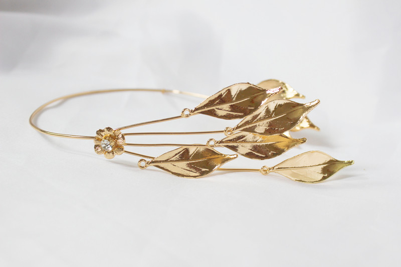 复古树叶手工挂式发箍配饰古风汉服金属发饰发饰