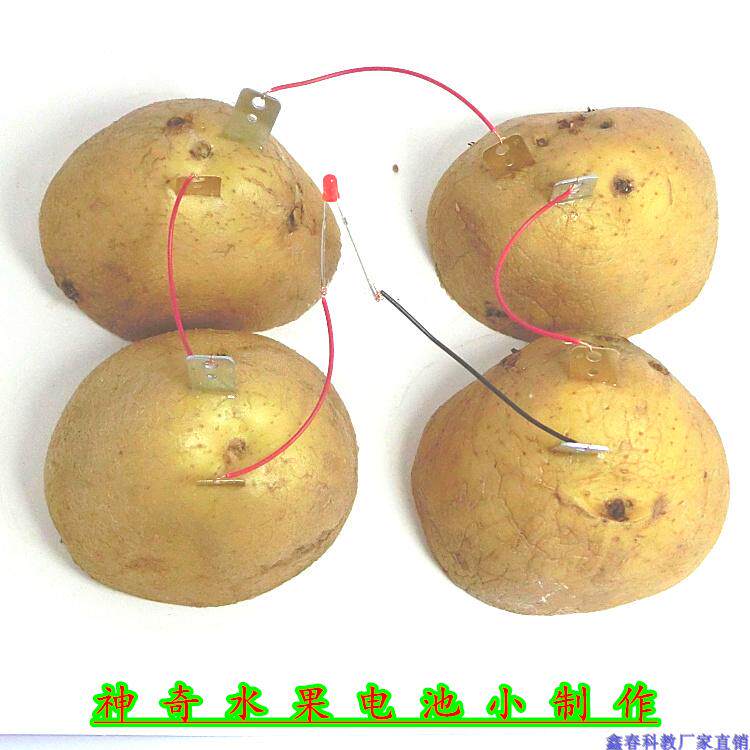 科技学普小制作小发明化学实验土豆可乐水果电池发电锌片铜片材料