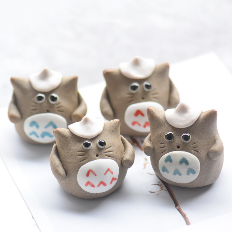 景德镇小动动物陶瓷摆件创意粗陶手可爱萌物家居摆件