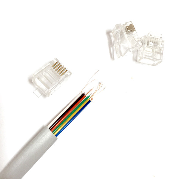 扁平电话线散卖纯铜六芯6p6crj12多股无氧网线