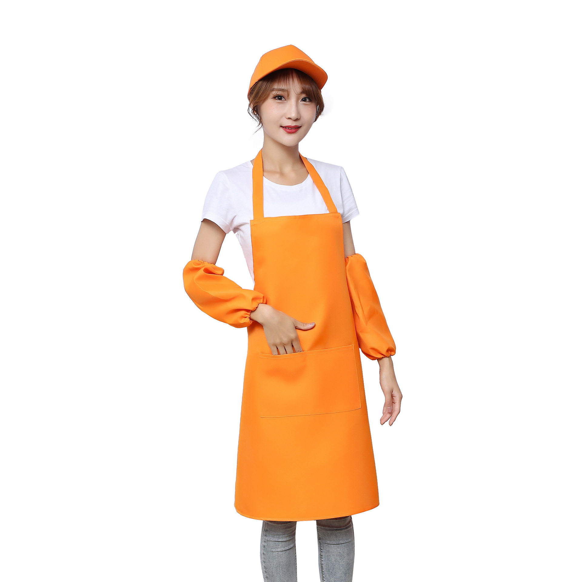 围裙广告定制可印logo宣传餐厅超市服务员工作围裙