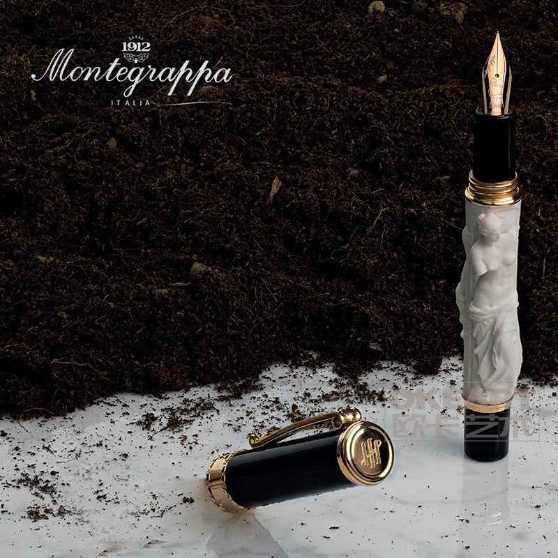 意大利montegrappa万特佳特佳venus维纳斯雕塑活塞塞上18k钢笔