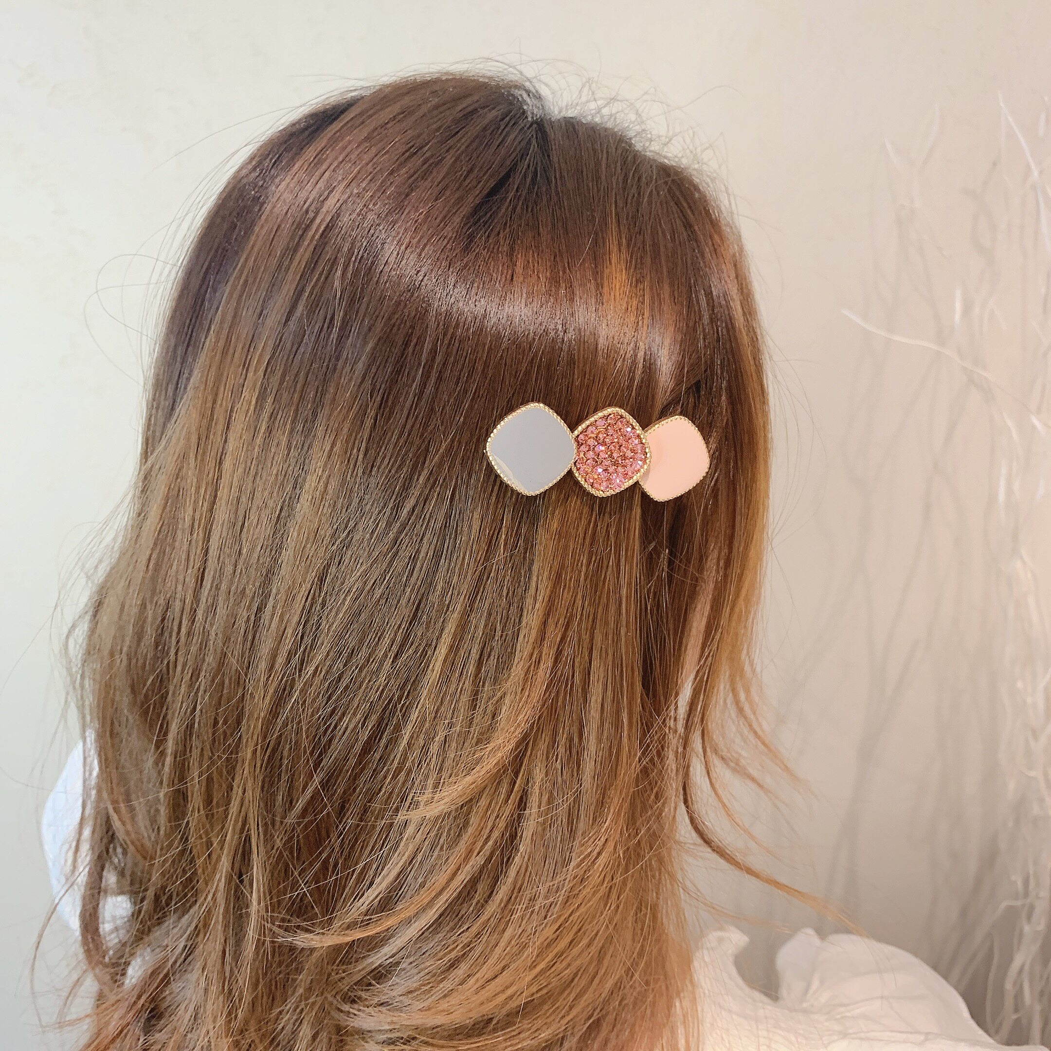 韩国发夹方块彩色简约边夹刘海夹头发饰