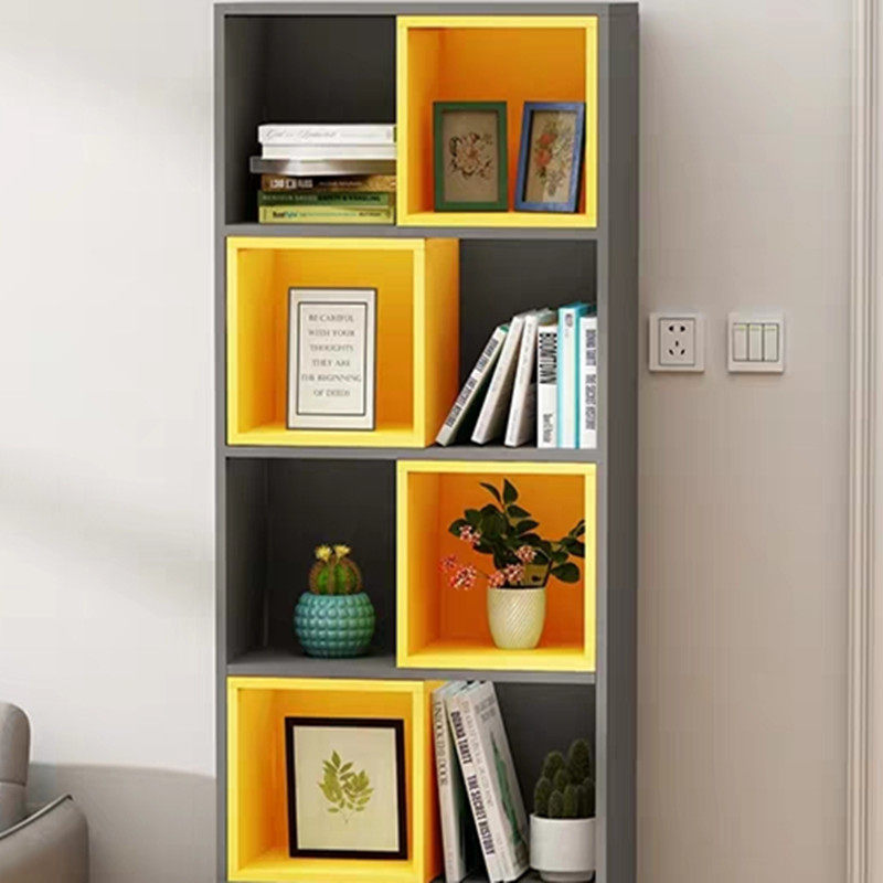 北欧书架套色口子柜儿童隔断置物架自由组合经济型现代简约格子柜