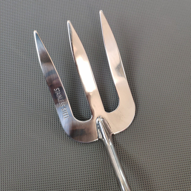 三齿不锈钢三叉养花种菜园艺工具木柄耙子松土铲子