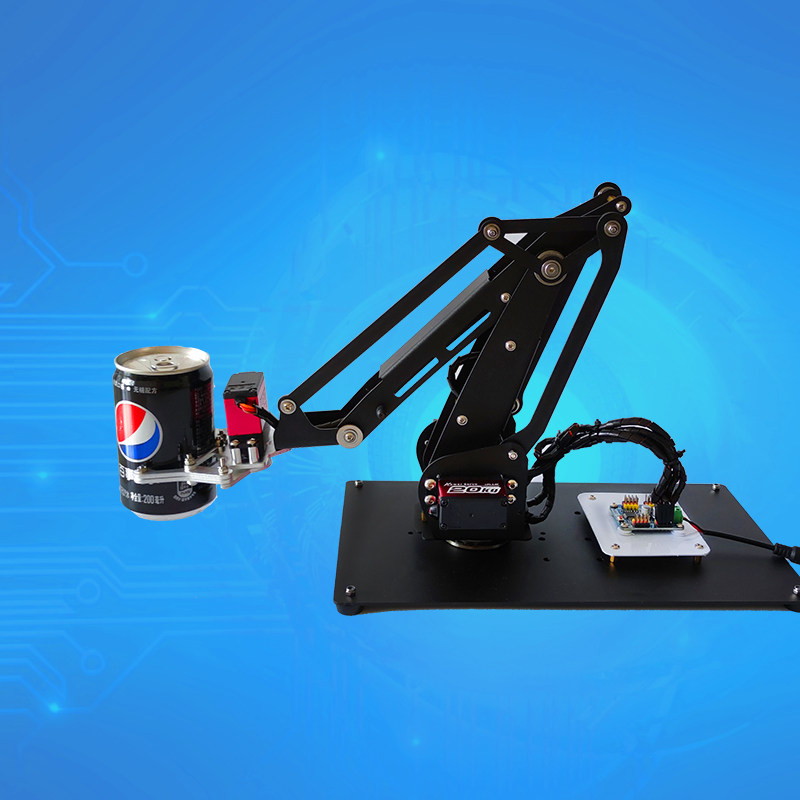 四自自由度机械数字舵机平行抓取教育创客比赛机器人