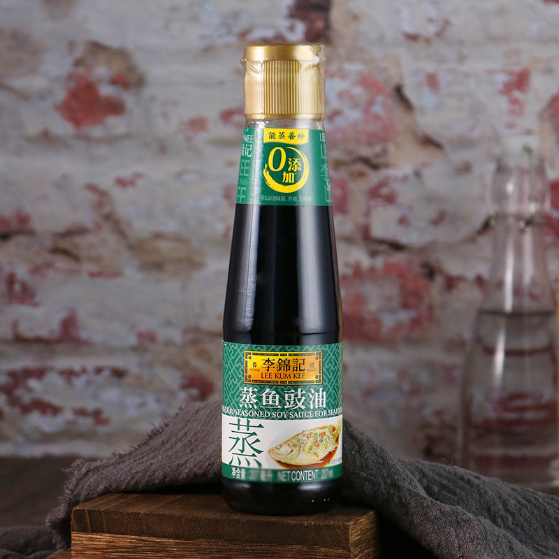 李锦记蒸鱼豉油410ml清蒸海鲜调味料凉拌家用酿造酱油
