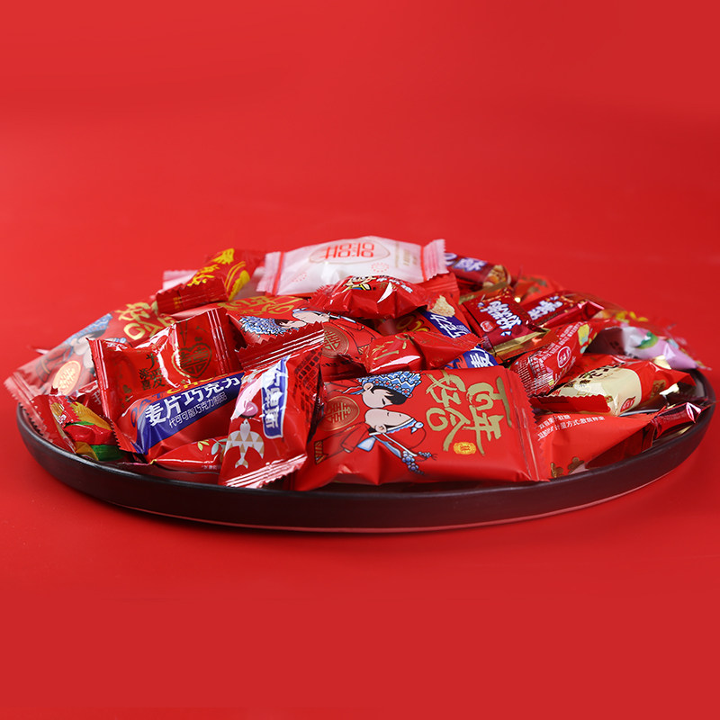 喜糖结婚婚庆糖果散装500g巧克力水果棉花糖德芙喜糖