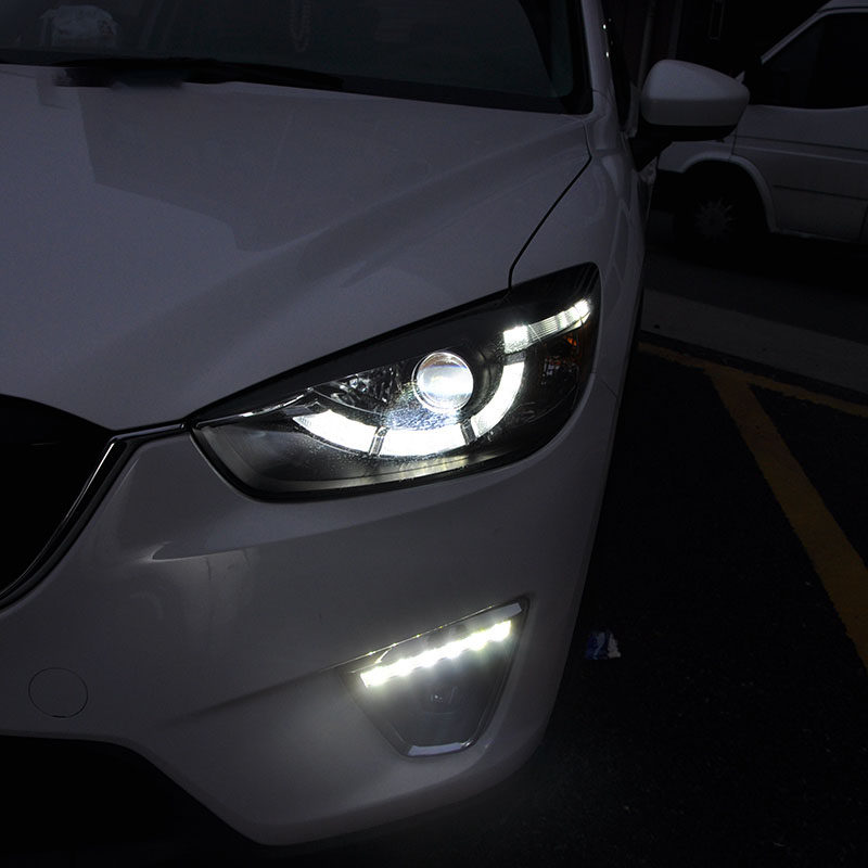 sonar秀山马自达cx-5透镜led日行灯日版勺子改装大灯总成